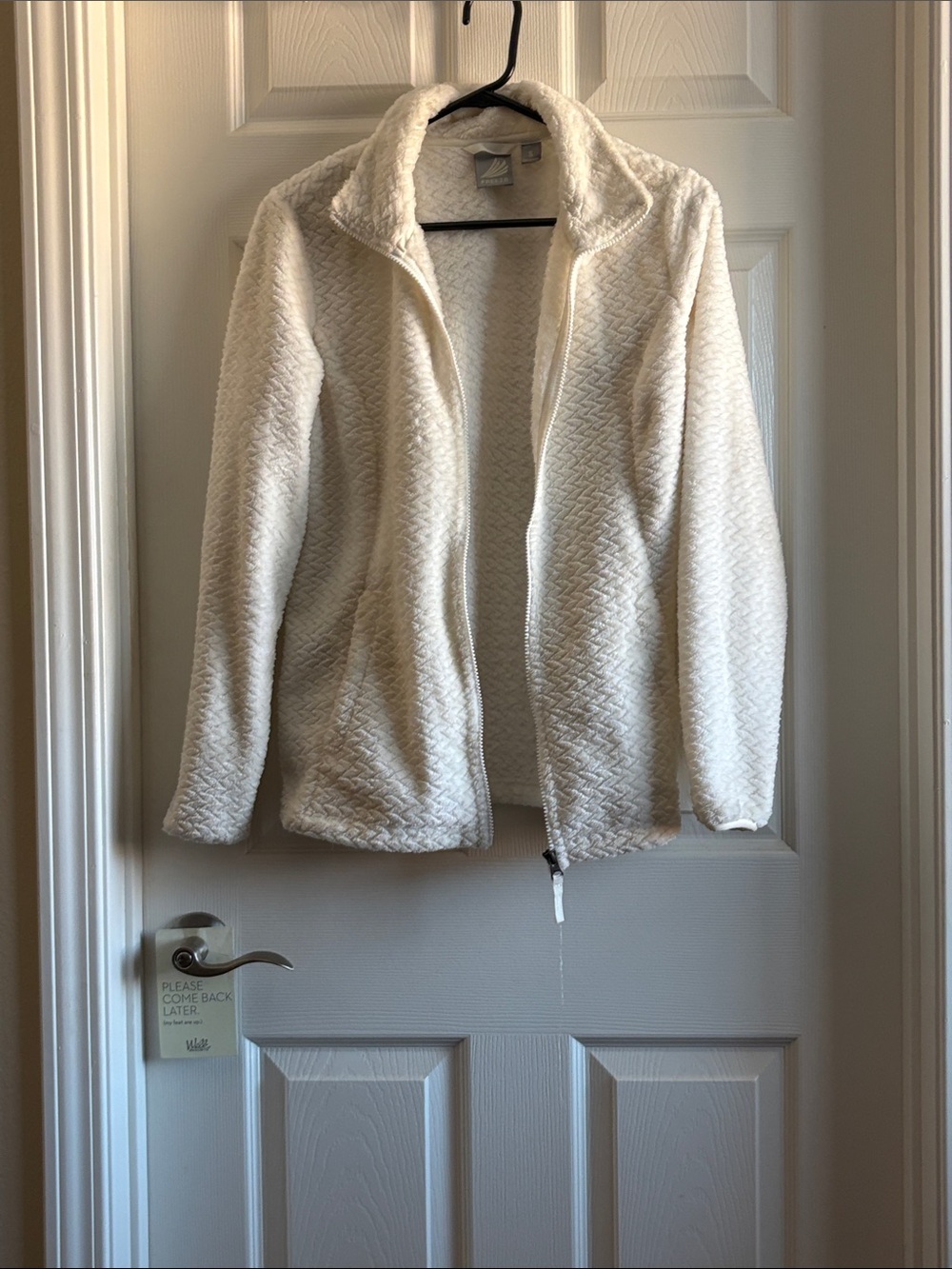 Cozy Cream Zip-Up Women's Jacket